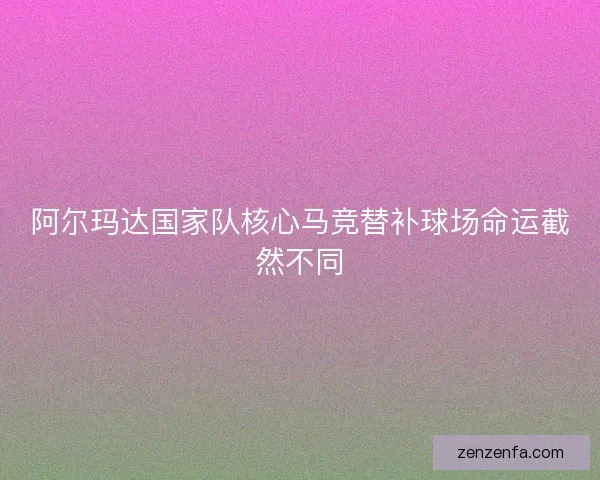 阿尔玛达国家队核心马竞替补球场命运截然不同 阿尔玛达国家队核心马竞替补球场命运截然不同